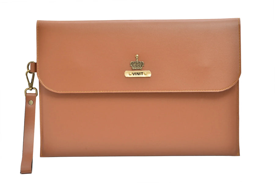 Personalized Laptop or Macbook bag- Sleeve - Tan