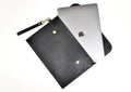 Classy Leather Customized Laptop or Macbook bag/ Sleeve 13.5 inches - Black
