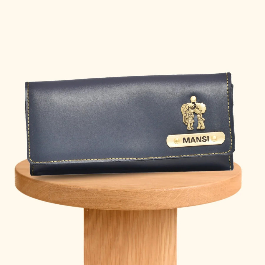Personalized Premium Lady Wallet - Royal Blue