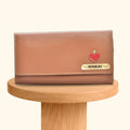 Personalized Premium Lady Wallet - Tan