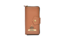 Women's Combo - Mini Makeup Kit & zip around lady Wallet(Tan)