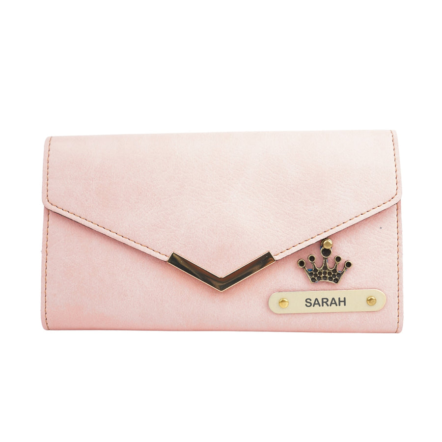 Nexon Leather Personalized Stylish Lady Wallet - Pink