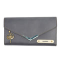 Nexon Leather Personalized Stylish Lady Wallet - Grey