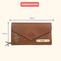 Nexon Leather Personalized Stylish Lady Wallet - Tan