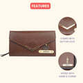 Nexon Leather Personalized Stylish Lady Wallet - Brown