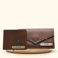 Nexon Leather Lady Wallet + Men's Wallet (Couple Gift 1) - Tan