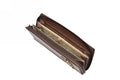 Personalized Women's Minimal Clutch with All-around ZIpper - Brown