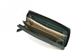 Personalized Women's Minimal Clutch with All-around ZIpper - Olive Green