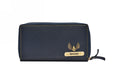 Personalized Women's Minimal Clutch with All-around ZIpper - Royal Blue