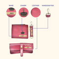 Classy Leather Customized Men's Combo (3 pcs) - Maroon