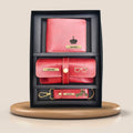 Classy Leather Customized Men's Combo (3 pcs) - Maroon