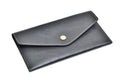 Classy Leather Customized Minimal Clutch with Charm (Black)