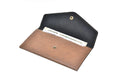 Classy Leather Customized Minimal Clutch with Charm (Brown)