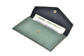 Classy Leather Customized Minimal Clutch with Charm (Olive Green)