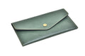 Classy Leather Customized Minimal Clutch with Charm (Olive Green)
