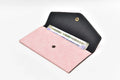 Classy Leather Customized Minimal Clutch with Charm (Pink)