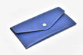 Classy Leather Customized Minimal Clutch with Charm (Royal Blue)