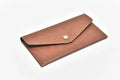 Classy Leather Customized Minimal Clutch with Charm (Tan)