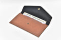 Classy Leather Customized Minimal Clutch with Charm (Tan)