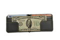 Personalized Vegan Leather Money Clip - Grey