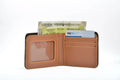 Nexon Leather Personalized Couple's Combo : Chained Sling Bag & Men's Wallet - Tan