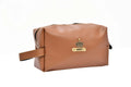 Personalized Mutlipurpose Travel- Make-up Pouch - Tan