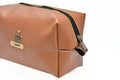 Personalized Mutlipurpose Travel- Make-up Pouch - Tan
