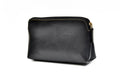 Classy Leather Customized Mutlipurpose Large Travel/Vanity/Make - up Pouch (Black)