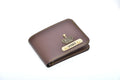 Personalized Couple's Combo : Sling Bag & Men's Wallet - Brown