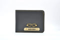Nexon Leather Personalized Couple's Combo : Chained Sling Bag & Men's Wallet - Grey