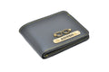 Personalised Leather Wallet + Pen & keychain Combo - Grey