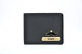 Personalised Genuine Leather Wallet + Pen & keychain Combo - Black