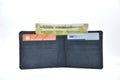 Personalised Genuine Leather Wallet + Pen & keychain Combo - Blue