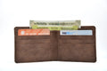 Personalised Genuine Leather Wallet + Pen & keychain Combo - Brown
