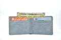 Personalised Genuine Leather Wallet + Pen & keychain Combo - Grey
