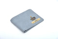 Personalised Genuine Leather Wallet + Pen & keychain Combo - Grey