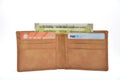 Personalised Genuine Leather Wallet + Pen & keychain Combo - Tan