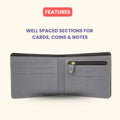 Nexon Leather Personalized Men's Wallet - Grey