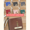 Nexon Leather Personalized Men's Wallet - Grey