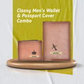 Classy Customized with Name and Charm Men's 2 Pcs Travel Combo - Tan