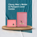Classy Customized with Name and Charm Men's 2 Pcs Travel Combo - Peach
