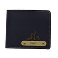 Nexon Leather Personalized Couple's Combo : Chained Sling Bag & Men's Wallet - Royal Blue