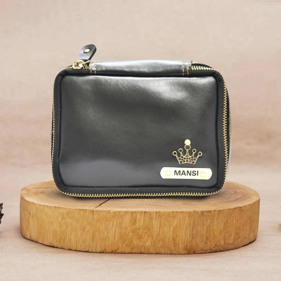 Personalized Mini Makeup Kit- All in one kit - Black