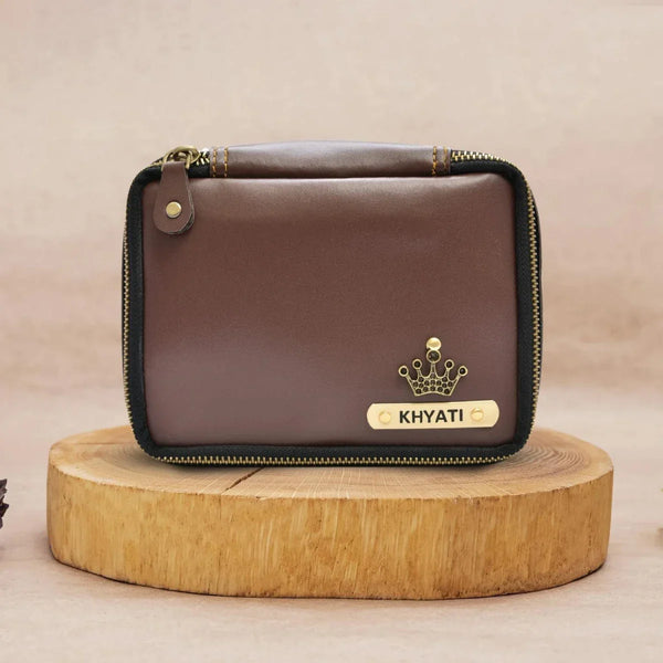 Personalized Mini Makeup Kit- All in one kit - Brown