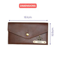 Nexon Leather Personalized Minimal Clutch With Charm - Tan