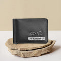 Personalized Vegan Leather Money Clip - Royal Blue
