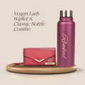 Personalized Lady Wallet with Classic Bottle - Tan