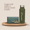 Personalized Lady Wallet with Classic Bottle - Green
