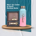 Customized Men's 3 Pcs Combo with Classic Bottle - Brown