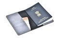Classy Leather Customised Passport Cover with Charm  (Grey)